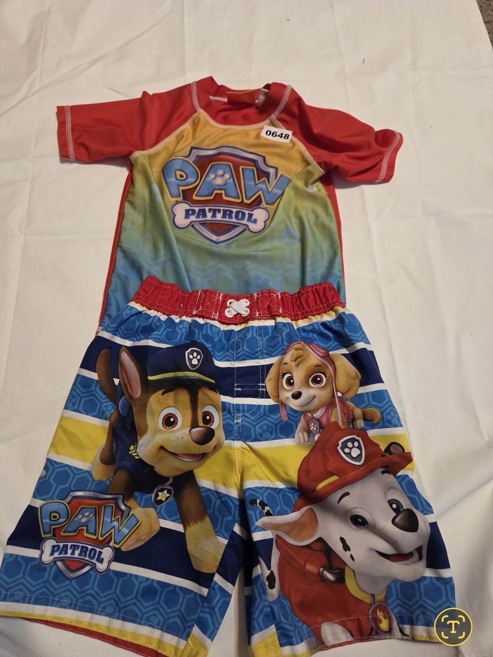 Paw Patrol Red, Blue, Yellow Two-Piece Swim Outfit